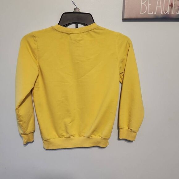 Lacoste Kids size 9/10 Yellow Sweatshirt Long Sleeve Rainbow Crocodile - Picture 3 of 3